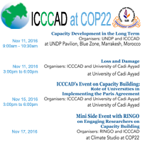ICCCAD ACTIVITIES AT COP22